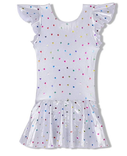 Hearts Shimmer Dance Dress - Girl Power Sport