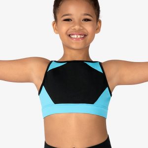 Contrast Paneled High Neck Top