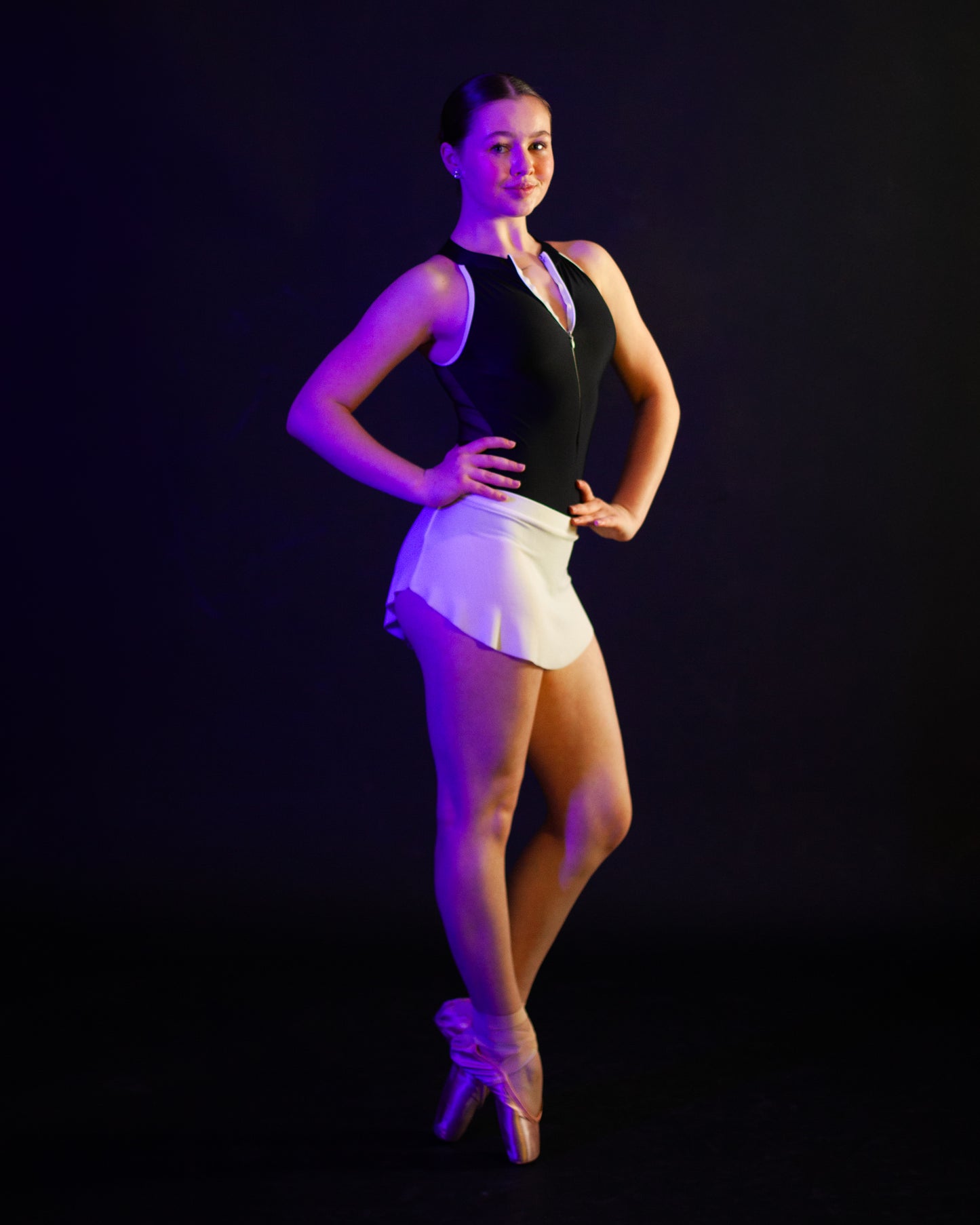 Bullet Pointe Skirt - White