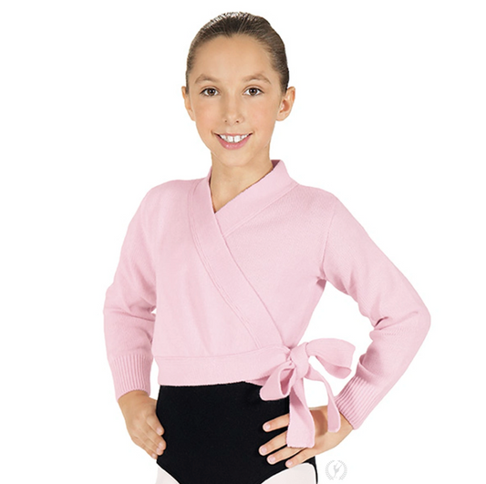 Eurotard Girls Soft Knit Wrap Ballet Sweater - 72523C