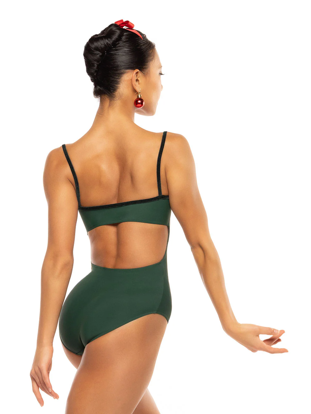 Helena Velvet Camisole Strap Leotard - Elevé