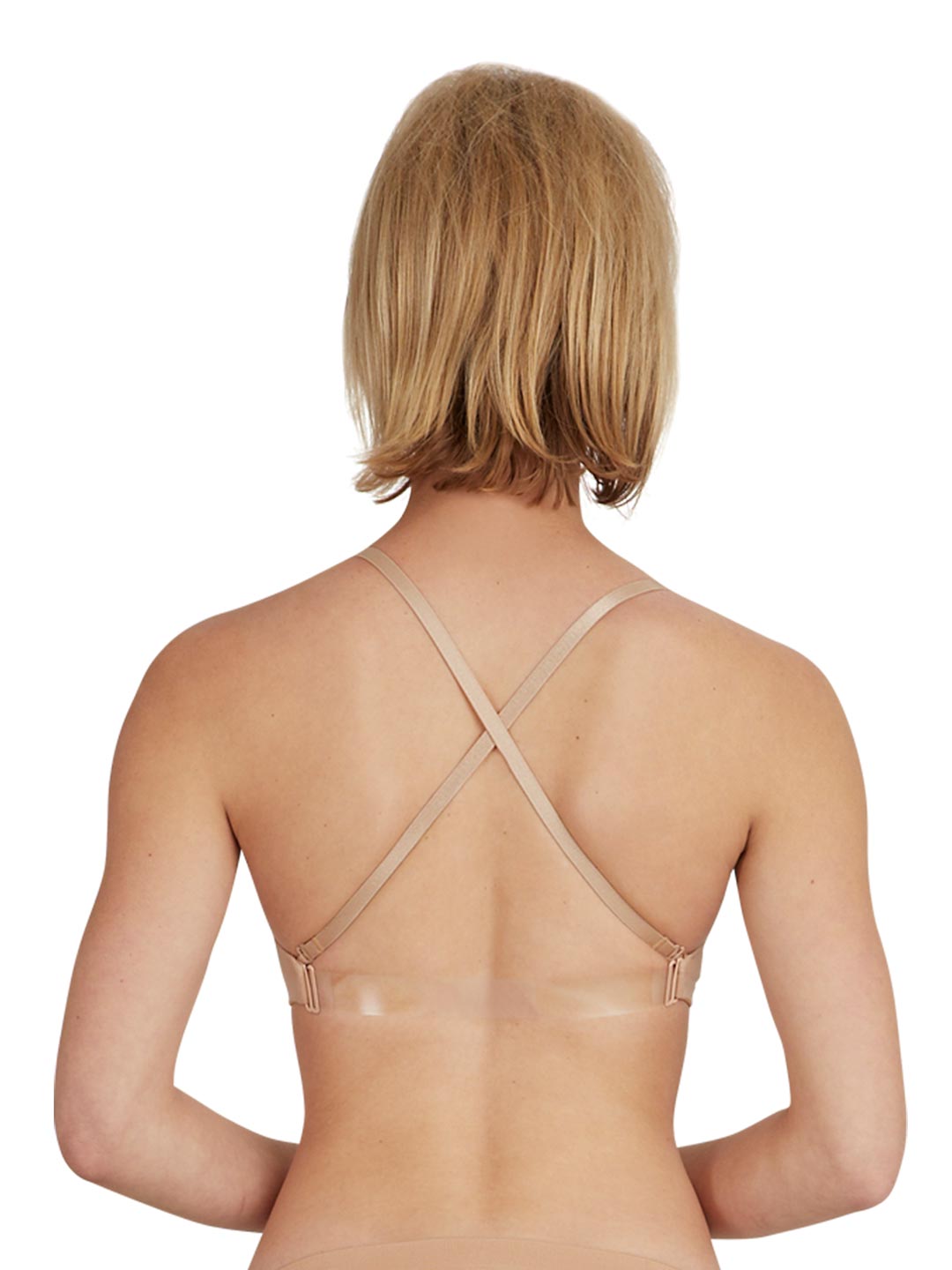 3683 Seamless Bra with Clear Back Strap and Adjustable Shoulder Straps -  Lindens Dancewear