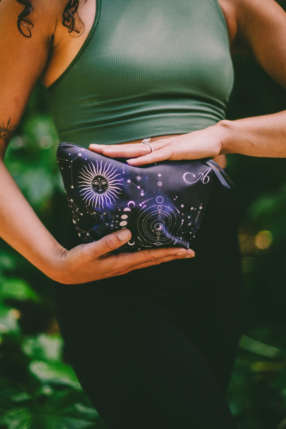 Makeup Bag with Night Sky Print