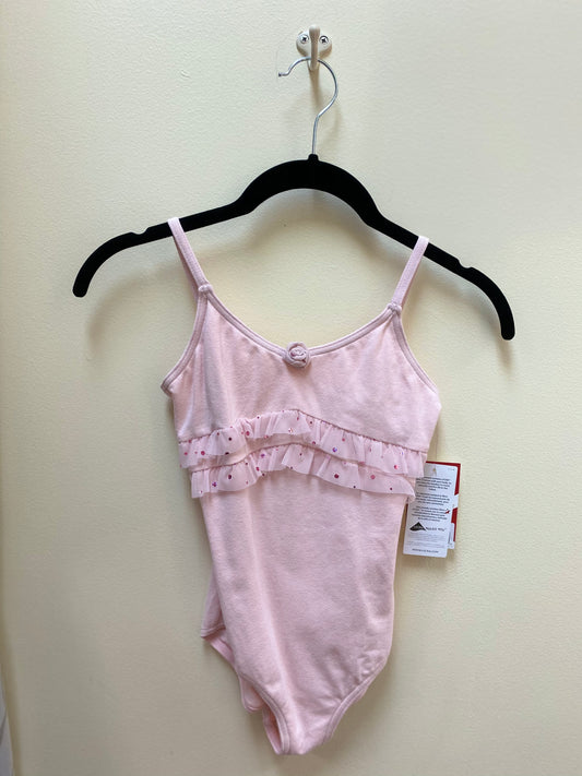 Girls Glitter Rose Camisole Leotard