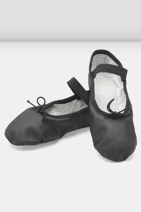 Childrens Dansoft Leather Ballet Shoes - Black (205G)