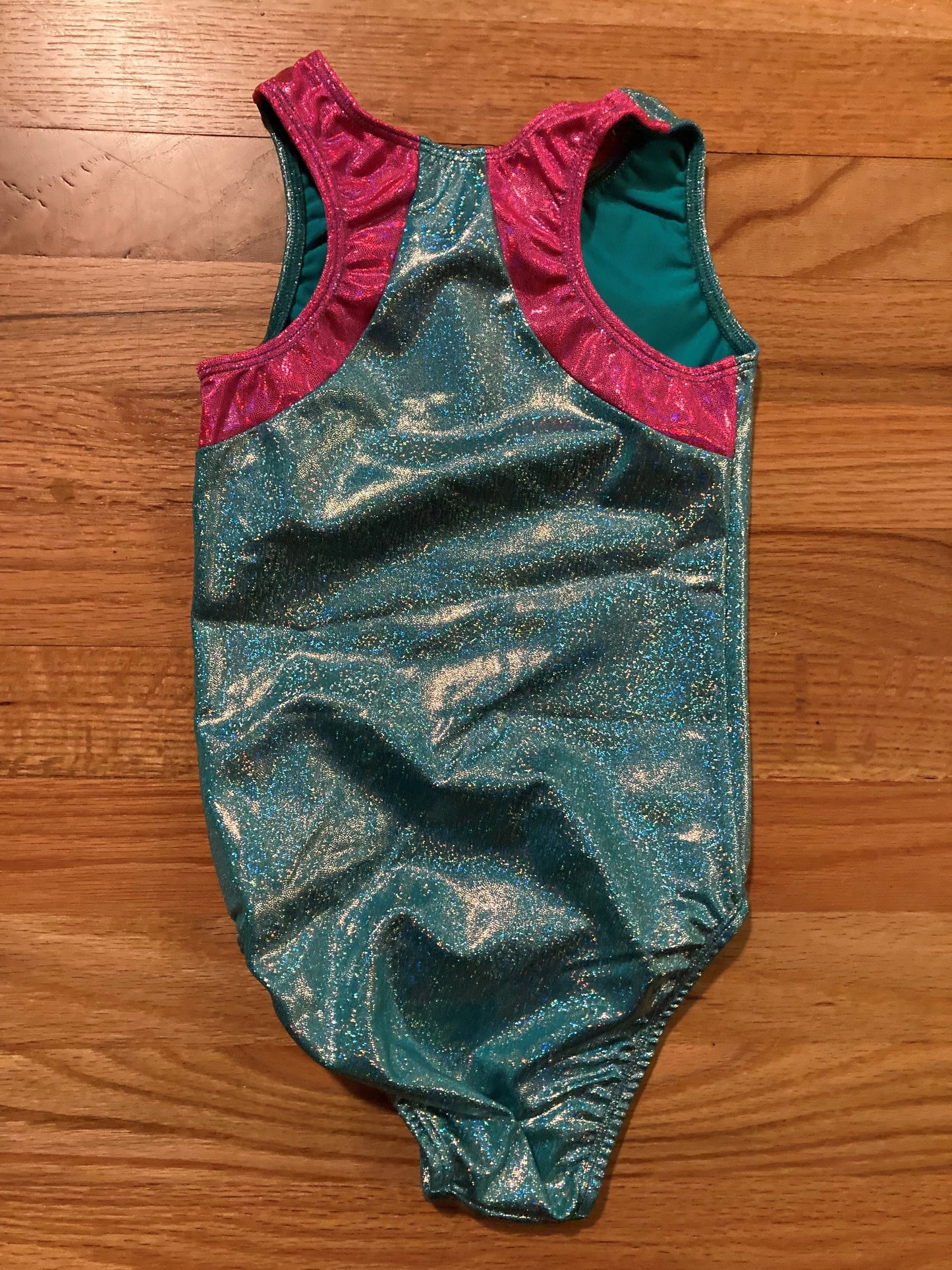 Metallic Blue and Pink Leotard