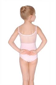 Girls Mesh Panel Camisole Leotard (CAP11595c)